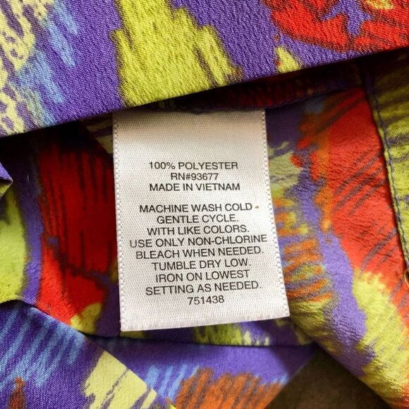 Allen B. By Allen Schwartz Multi-colored Romper V-neck Adjustable Straps Size XL - Picture 11 of 11